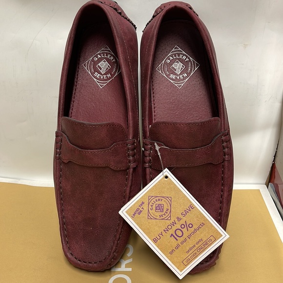 BNWT Gallery Seven Mens shoes Maroon size 8 - Picture 3 of 8